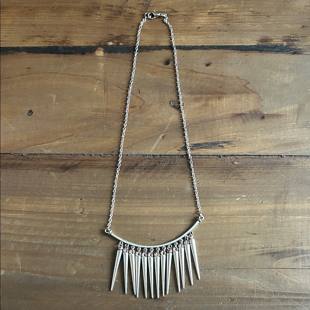 Silver Spike Necklace